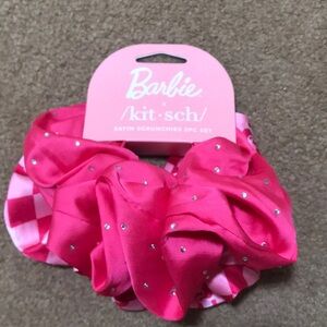 🌸NEW🌸 Sold Out Barbie Mattel x kitsch Satin Scrunchies